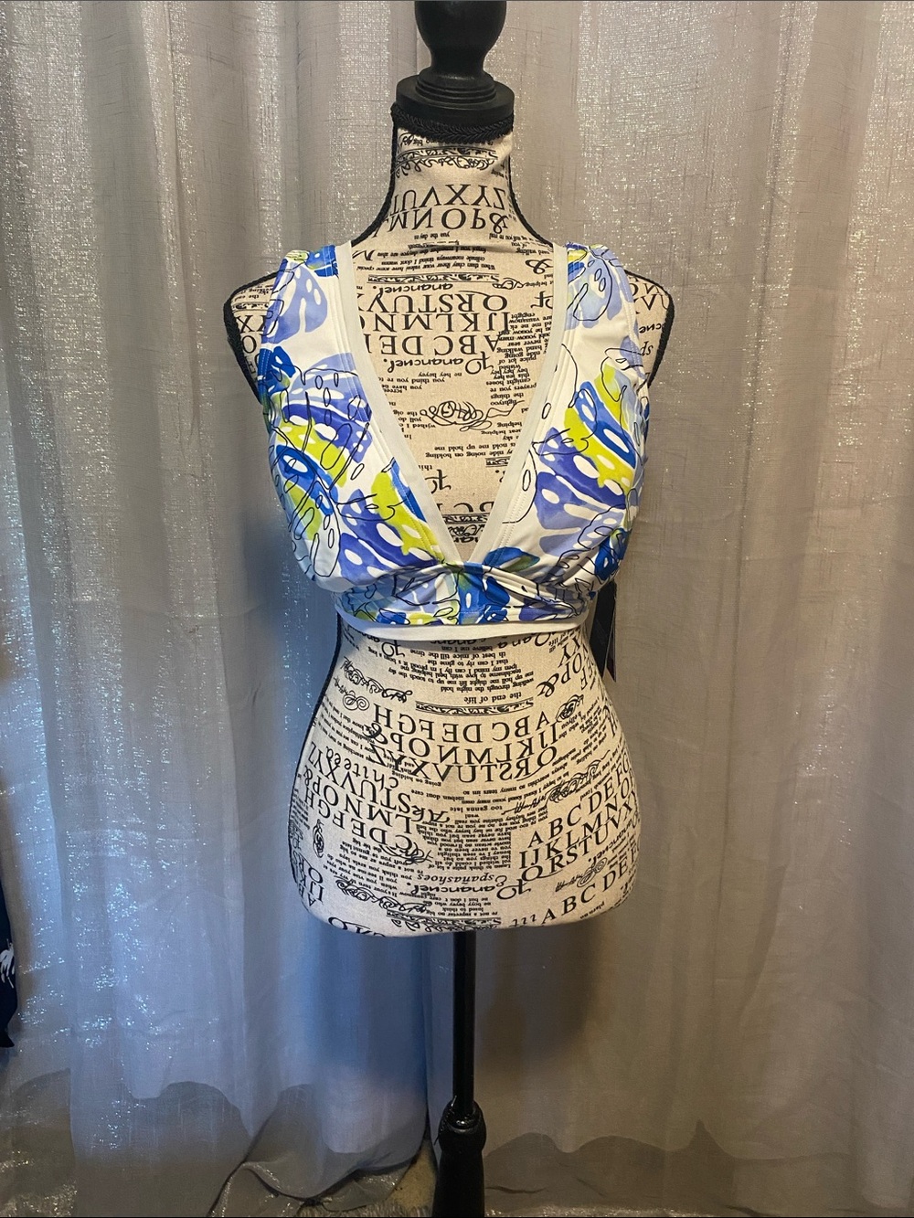 Tommy Hilfiger Swim Top in Blue and Yellow
